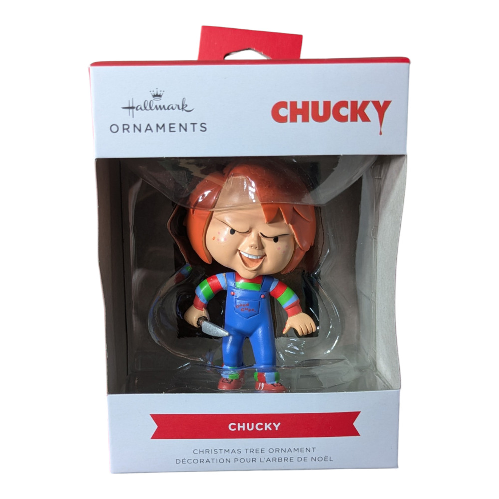 Hallmark Child's Play Movie Chucky Doll with Knife Christmas Ornament NIB